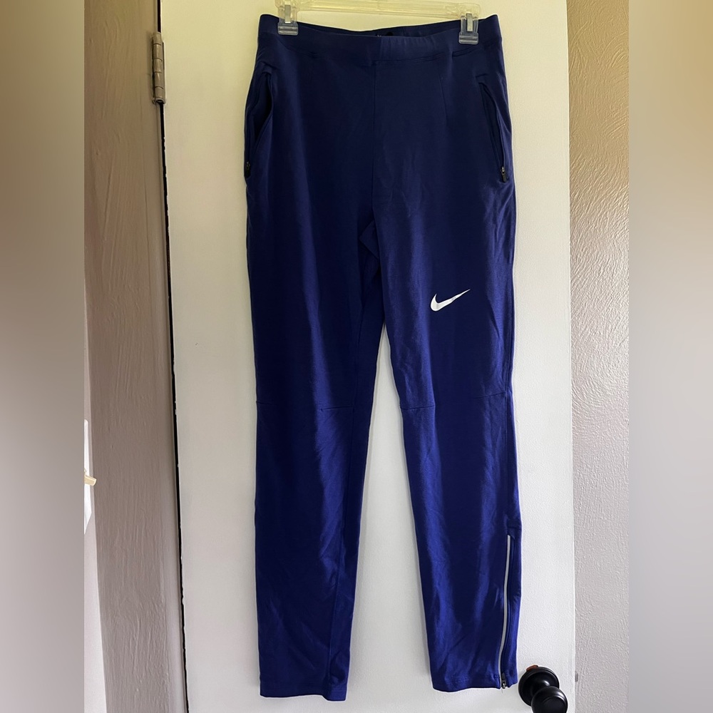 Nike Blue Sweatpants with Tapered Leg Design